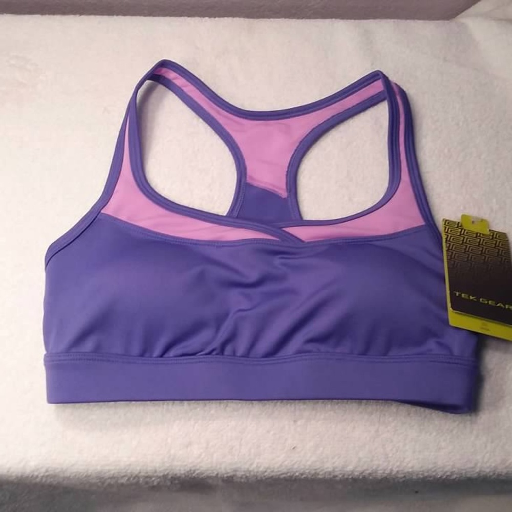 Ladies Tek Gear Purple And Pink Sports Bra Small